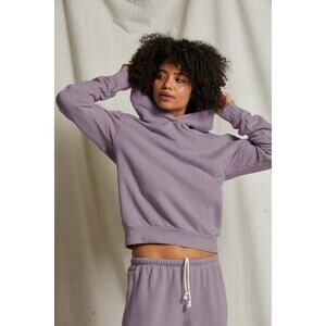PerfectWhiteTee Women's The Heart Cotton Fleece Pullover Hoodie Sweatshirt Mauve